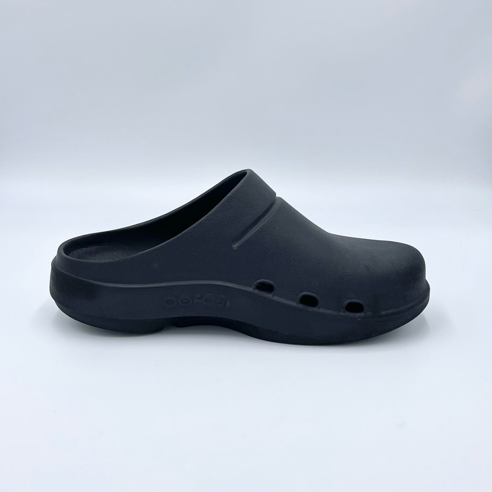 Oofos Ooclog Slip On Unisex Black Clog Women’s 7,… - image 8